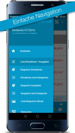 Haushaltsbuch-App-Navigation