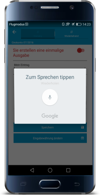 Haushaltsbuch-App-Android-Spracheingabe